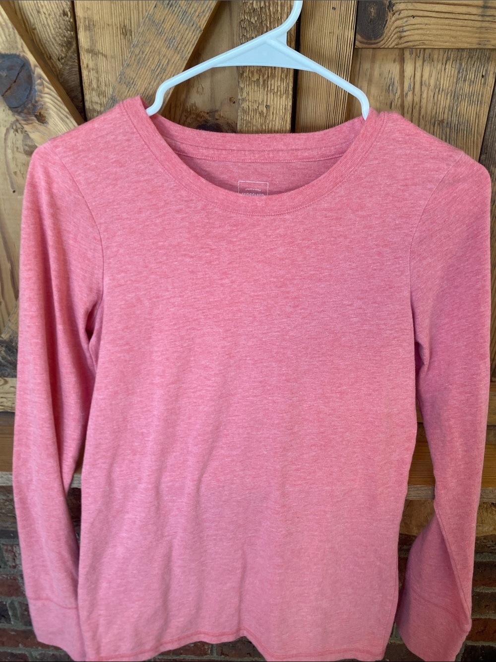 Women’s Mossimo Everyday Long Sleeve Crewneck Top - Dusty Rose medium